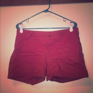 Prana Red Tess shorts size 6